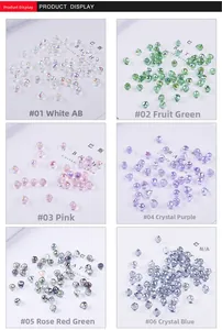 Macro-opname van kleurrijke gefacetteerde glazen druppelkralen voor DIY-sieraden