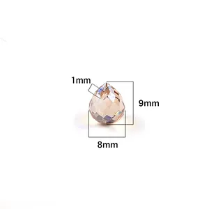 9x8mm faceted champagne glass teardrop beads with 1mm hole for DIY jewelry making