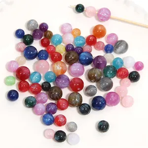 Sparkly starburst gradient resin beads in vibrant mixed colors for DIY jewelry crafting
