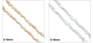 Irregular hematite stone beads in gold and silver finish for DIY jewelry crafting 5-10mm