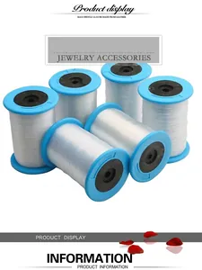 Bulk rolls of clear transparent non-stretch nylon thread for DIY jewelry and bead weaving