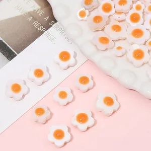 Natural Shell Flower Beads For DIY Jewelry Making Five Petal White Orange Daisy Style Single Double Sided Handcraft Accessories