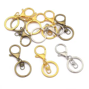 Karabiner-Schlüsselanhänger in Gold, Silber und Bronze für DIY-Schmuckherstellung
