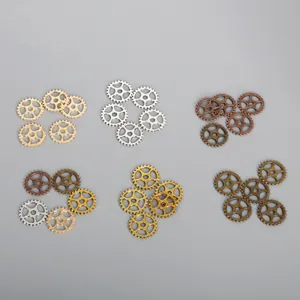 Steampunk DIY vintage zinklegering mechanische tandwiel bedeltjes in goud, zilver en brons