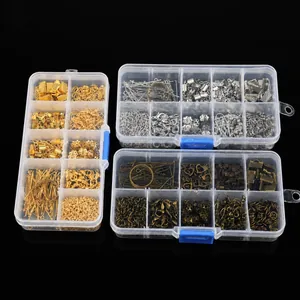 Schmuckherstellung Kit DIY Zubehör Set Karabinerverschlüsse Biegeringe Ohrringhaken Box Für Halskette Armband Reparatur Set