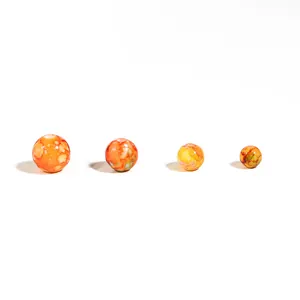 Perles en acrylique motif céramique en quatre tailles pour bijoux DIY