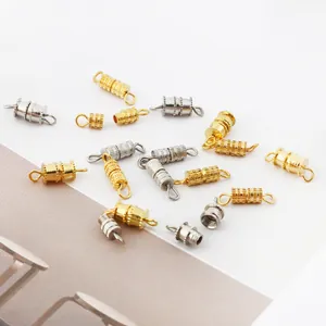 Spiral screw barrel clasps in gold and silver for DIY jewelry making and bracelet repairs