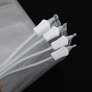 Transparent PVC slider zip bags for jewelry storage and organizing accessories