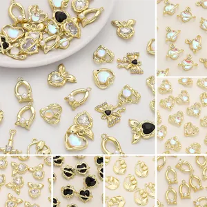 Auswahl an Legierungsanhängern mit Strass für DIY-Halsketten und Modeschmuckherstellung
