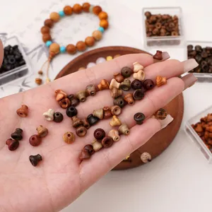 Perline in legno di sandalo a forma di imbuto per gioielli fai-da-te e bracciali religiosi