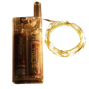 LED copper wire fairy lights with battery box for indoor room and star decoration