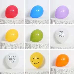 Set of 10-inch retro matte latex balloons with Happy Birthday and To You prints