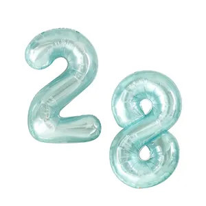 32-inch blauwe kristallen jelly nummer 28 folie ballonnen voor verjaardag decoratie