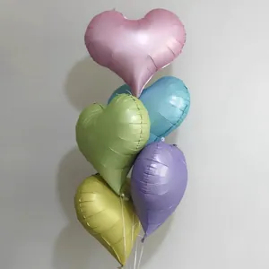 Set palloncini a cuore macaron 22 pollici rosa blu giallo per decorazione festa nozze