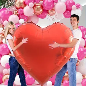 60 inch gigantische rode hartvormige folieballon voor bruiloft en valentijnsdag decoratie