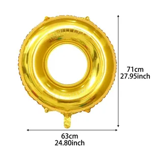 71cm gold round foil balloon for party celebration and birthday event decoration
