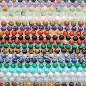 Facettierte Natursteinperlen aus Amethyst und Quarz für DIY Schmuckherstellung Zubehör