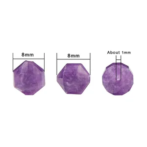 Facettierte lila Amethyst-Perlen 8mm mit 1mm Loch für DIY handgefertigten Schmuck