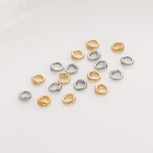 Connecteurs irréguliers en laiton doré et argenté pour bijoux DIY et colliers artisanaux