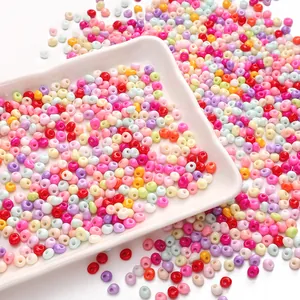 Perles de rocaille en verre peint 5x5mm pour bijoux DIY et accessoires d'artisanat