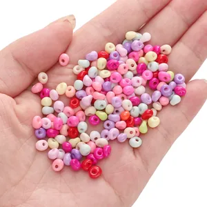 Perles de verre en forme de larme 5x5mm colorées pour bijoux et bracelets DIY