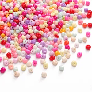 Mélange de perles en verre 5x5mm en gouttes colorées pour la création de bijoux DIY