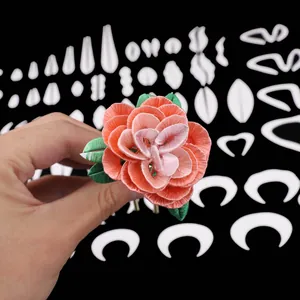 Macro di petali di seta corallo fatti a mano per accessori per capelli Hanfu DIY