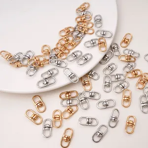 360-degree rotating alloy figure-8 swivel clasps in gold and silver for DIY keychains
