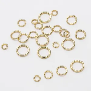 14K vergoldete Biegeringe in verschiedenen Größen für DIY-Schmuckherstellung