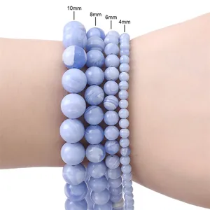 Synthetic Round Loose Beads DIY Imperial Jasper Rhodochrosite Agate Style Stones For Jewelry Making Bracelet Necklace