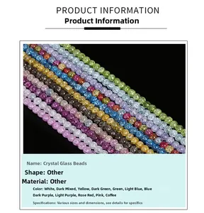 Makro-Detail von bunten Crackle-Glasperlen mit einzigartigen Texturen und Glanz