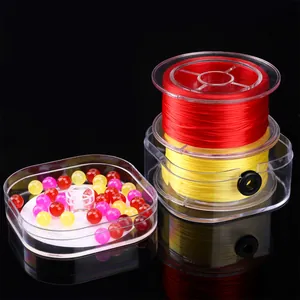 0.8mm flat crystal elastic cord rolls and colorful beads for DIY jewelry making kits