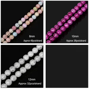 Detaillierter Vergleich von 8mm, 10mm, 12mm Crackle-Glasperlen für DIY-Schmuckherstellung