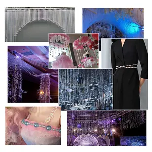 Versatile acrylic bead chain for wedding decor, floral arrangements, and DIY craft design