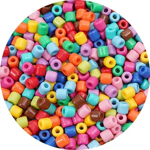 Mix aus 6x6mm bunten Glasperlen Tonnenperlen für DIY Schmuck und Halsketten Basteln