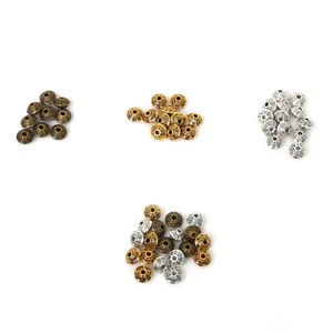 Antieke legering schijfkraaltjes in goud brons en zilver voor DIY sieraden