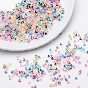 Colorful 2mm 3mm 4mm fluorescent glass seed beads for DIY jewelry making and crafts