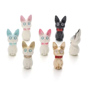 Lot de sept pendentifs chat Jiji en alliage pour création de bijoux DIY bracelets et colliers