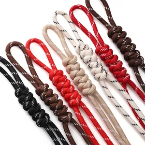 Colorful braided polyester paracord zipper pulls for DIY jewelry and crafts making