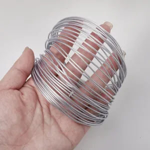 Handheld 2mm silver aluminum wire coil for DIY handmade jewelry and craft accessories