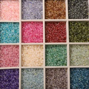 Perles Rondes en Verre Dépoli Poudré d'Or Perles en Vrac Pour Création de Bijoux Fait Main Bricolage Bracelet Collier Fournitures Artisanat Perles Élégantes