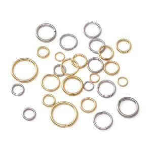Roestvrij Stalen Open Buigringen Voor Sieraden Maken DIY Onderdelen Connectoren Goud Zilver Cirkel Ringen Accessoires