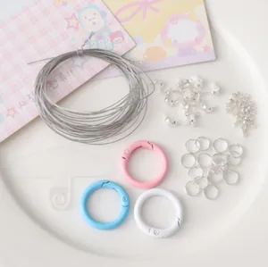 DIY Handyketten-Set mit Edelstahldraht, bunten Federverschlüssen und Metallzubehörteilen