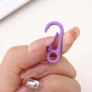 Crochet porte-clés violet clair peint pour bijoux DIY et accessoires de sacs à main