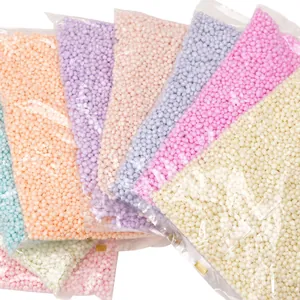 Colorful 2-6mm irregular glass pebbles in transparent bags for DIY jewelry making