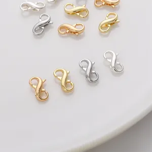 Fermoirs S polis en or 14K et argent pour la fabrication de bijoux DIY et colliers