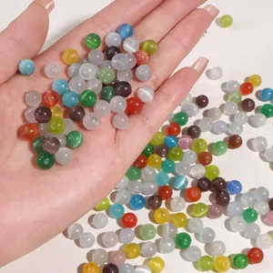 Perle rotonde colorate occhio di gatto per bracciali e collane artigianali fai-da-te