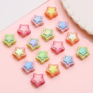 Cuentas de estrella de acrílico de colores para pulseras DIY y creación de joyería