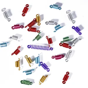 Colorful aluminum spiral hair coils and spring dreadlock beads for DIY hair styling