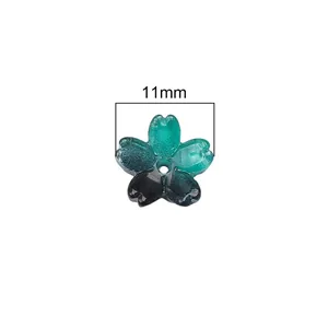 11mm gradient glass cherry blossom flower beads for DIY jewelry making and crafts